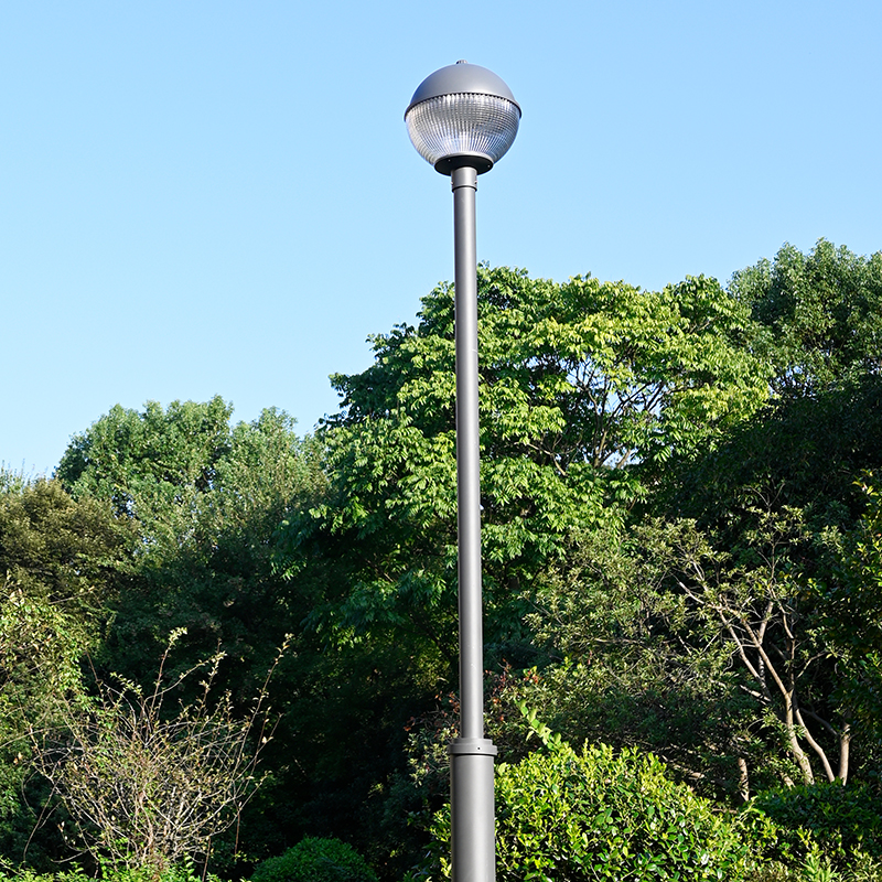 YMLED-6141 ผู้ผลิตจีนโคมไฟสวน LED ในเมืองรูปลูกบอลตัวอลูมิเนียมหล่อ